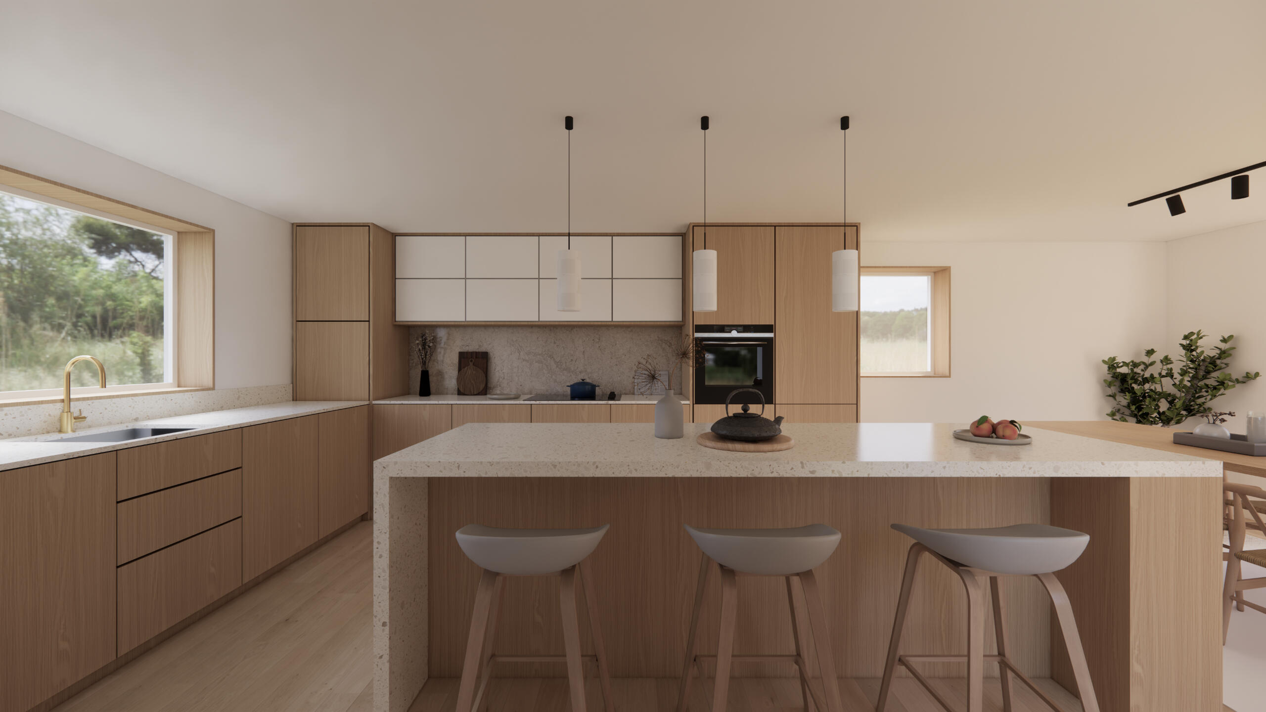 Modern kitchen refurbishment in Dorset by Andrew Taberner Architects