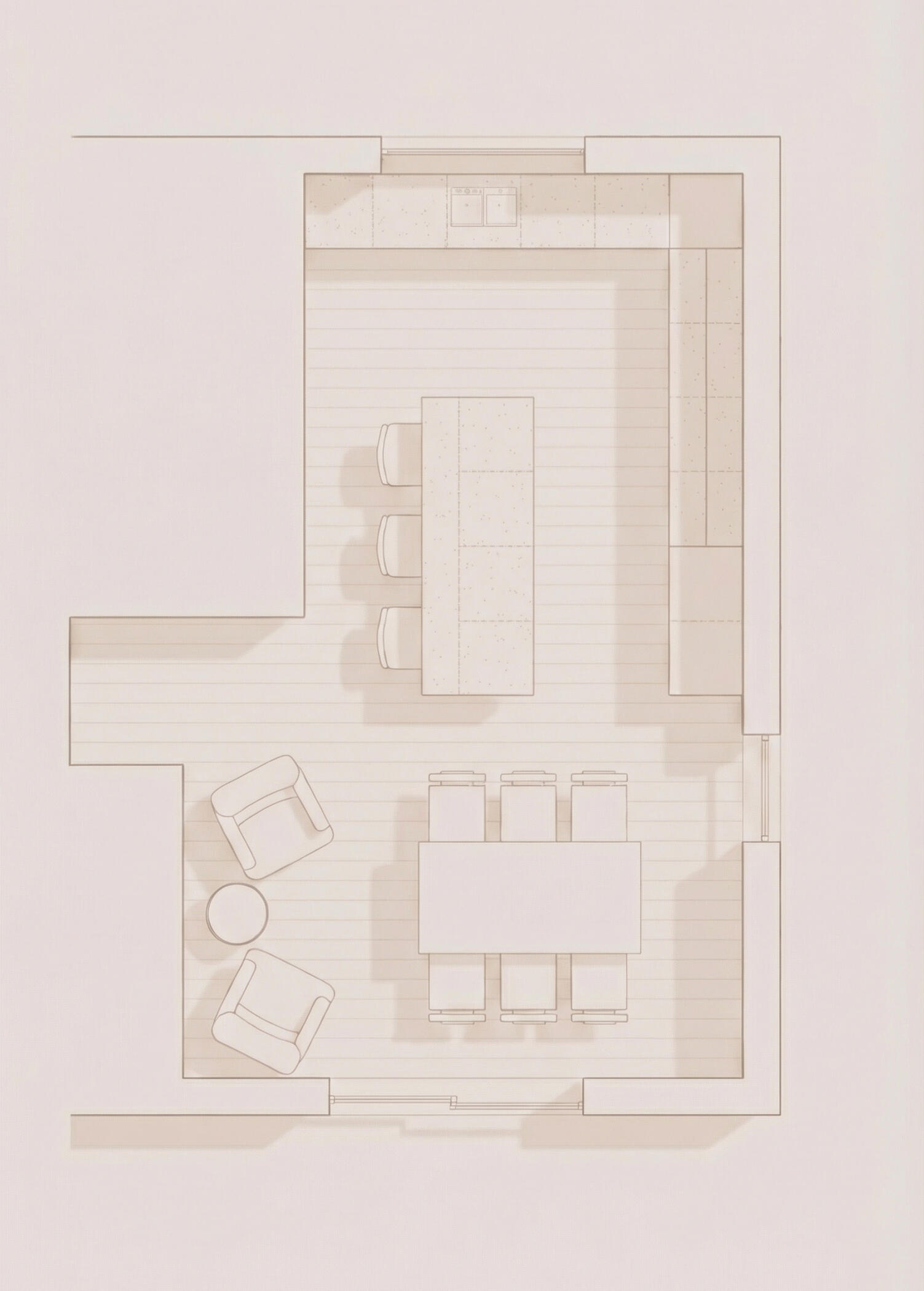 Modern kitchen refurbishment in Dorset by Andrew Taberner Architects