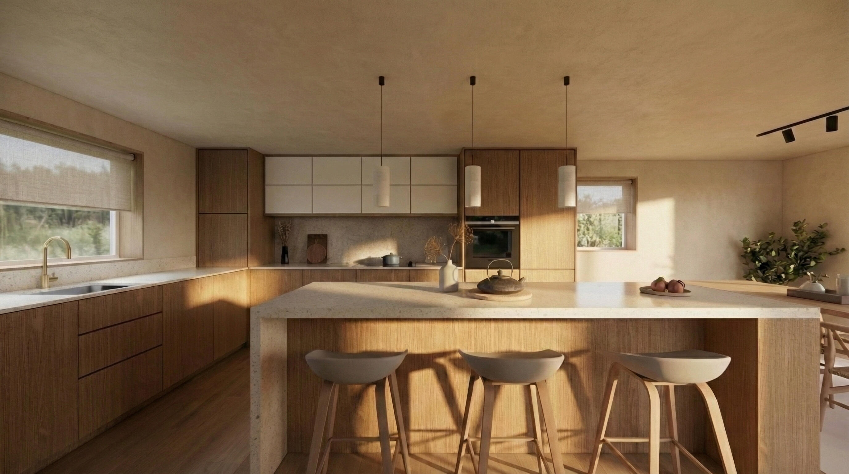 Architect in Bath Modern kitchen refurbishment in Dorset by Andrew Taberner Architects