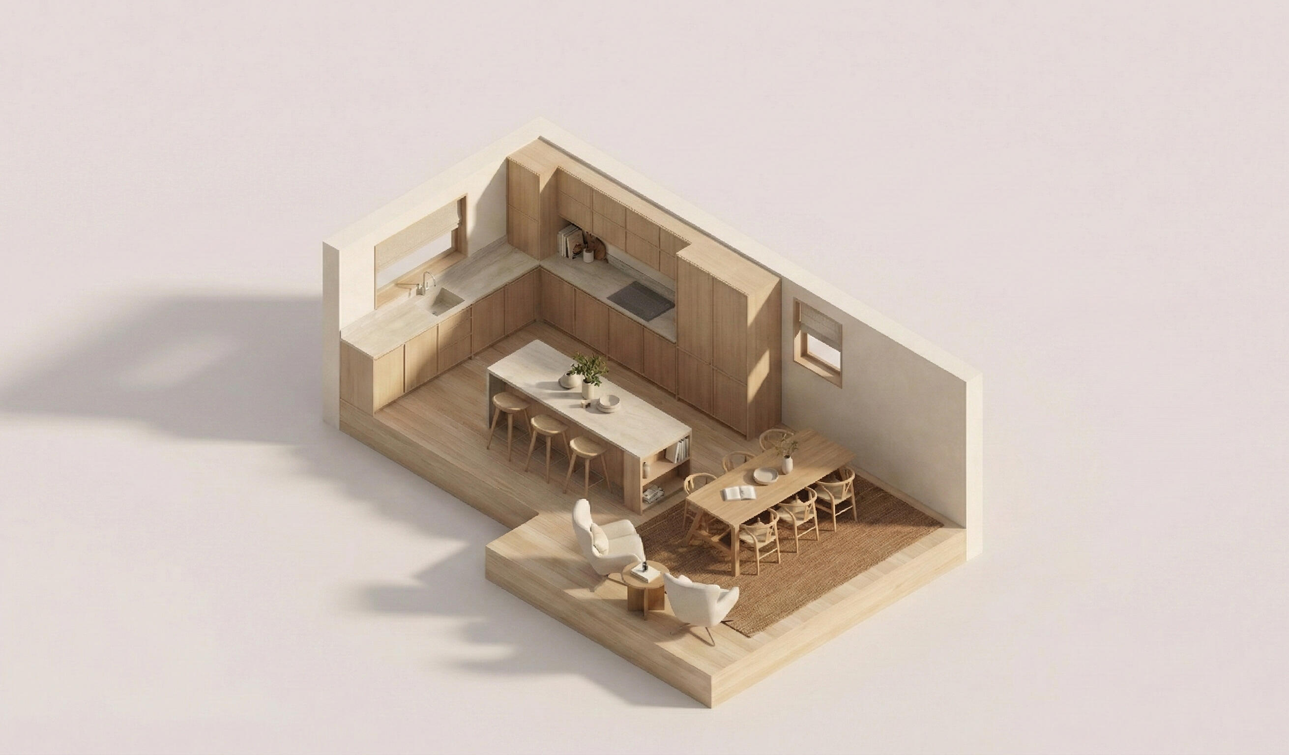 Modern kitchen refurbishment in Dorset by Andrew Taberner Architects