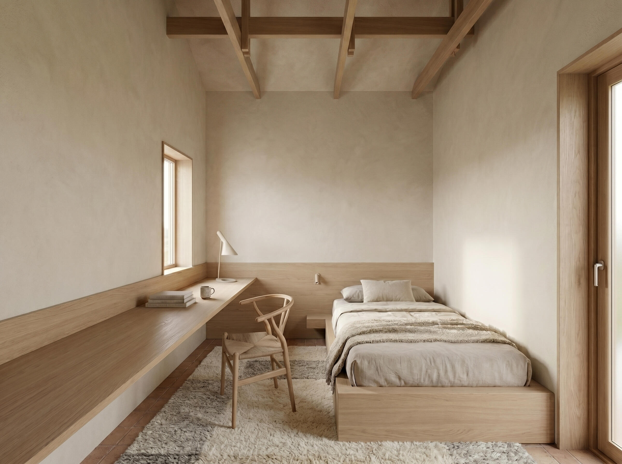 Existing garage conversion with timber garden-shed-style extensions forming a new dwelling on the outskirts of Bath by Andrew Taberner Architects