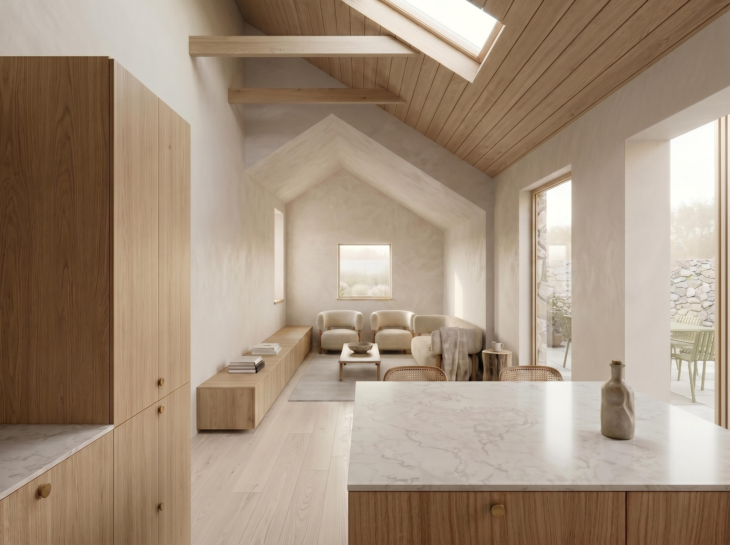 Untitled Existing garage conversion with timber garden-shed-style extensions forming a new dwelling on the outskirts of Bath by Andrew Taberner Architects