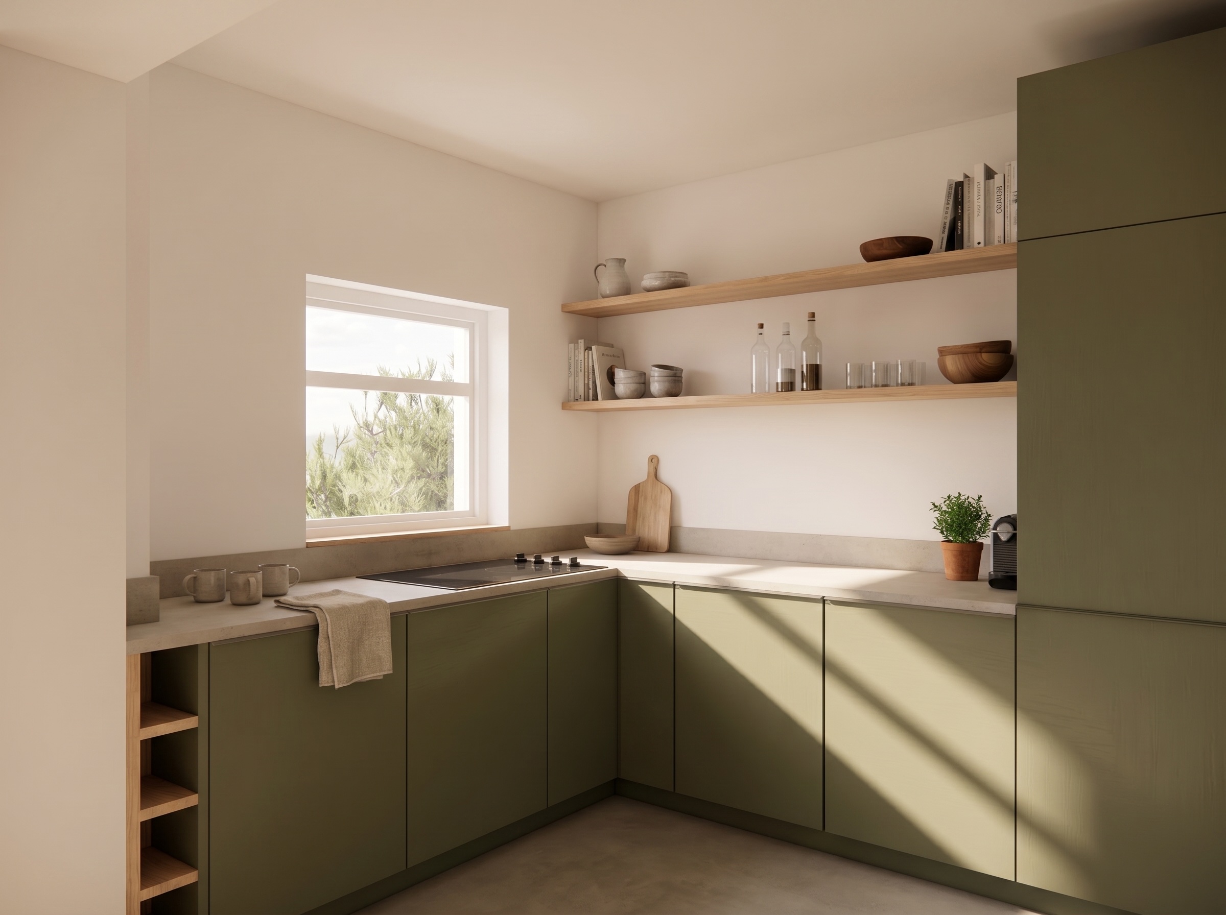 Kitchen cabinetry and shelving at A&S House