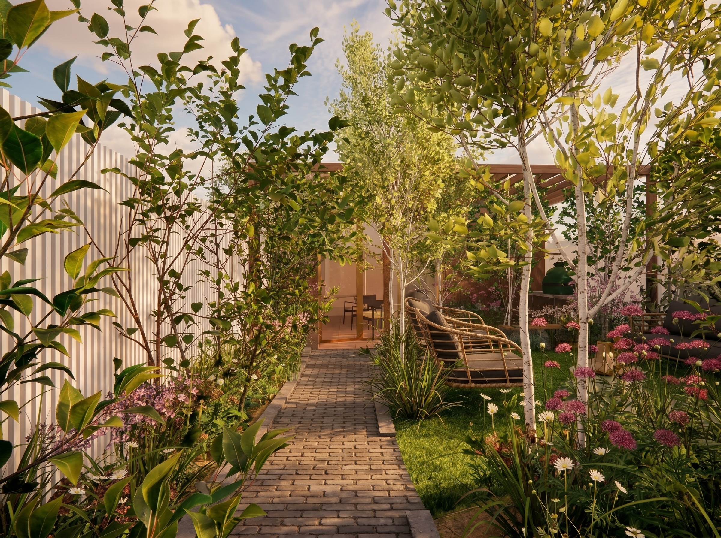 Garden path at S&A House